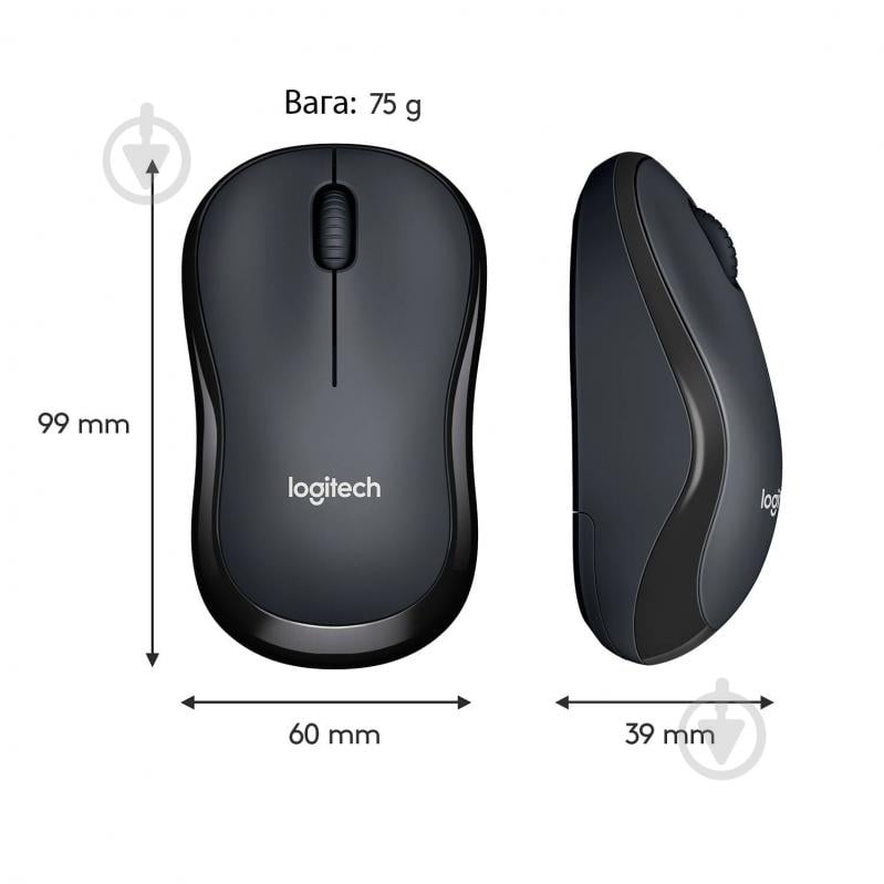 Мышь Logitech Wireless Mouse M220 Silent grey (910-004878) - фото 9