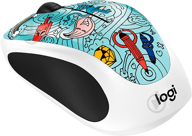 Мышь Logitech M238 Doodle Collection Bae-Bee Blue 910-005055 - фото 2