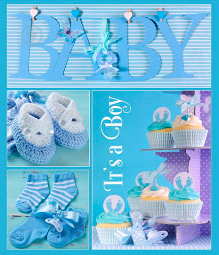 Фотоальбом EVG 20sheet Baby collage blue w/box - фото 1