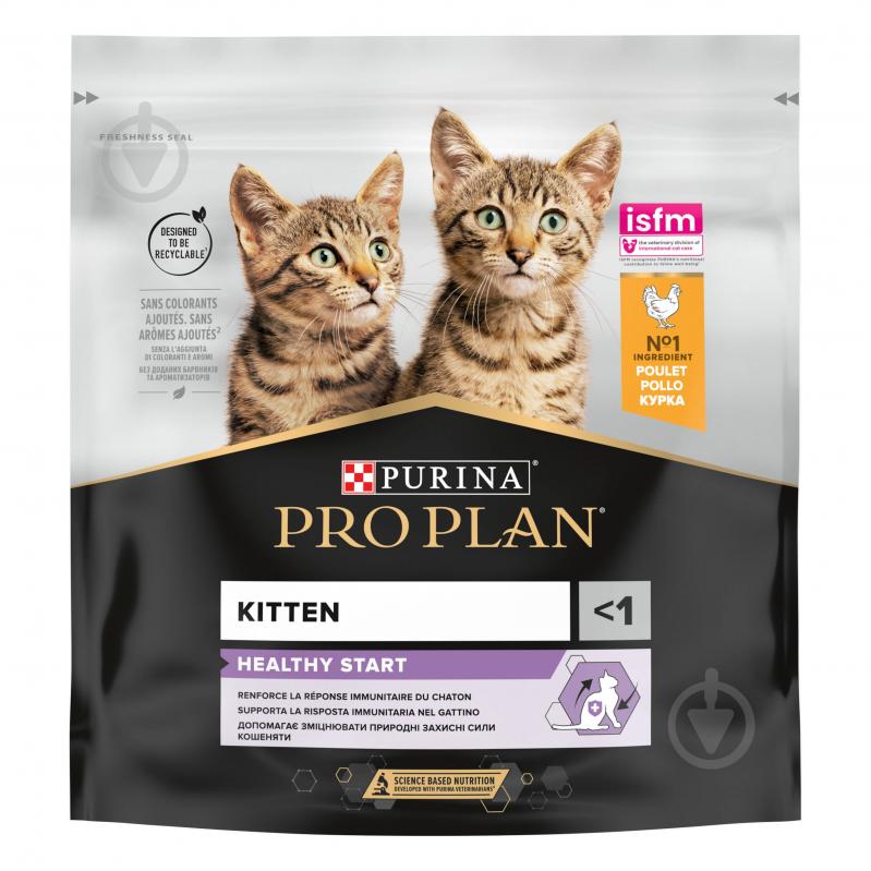 Корм сухой для котят ProPlan by Purina Kitten <1 Healthy Start с курицей 400 г - фото 1
