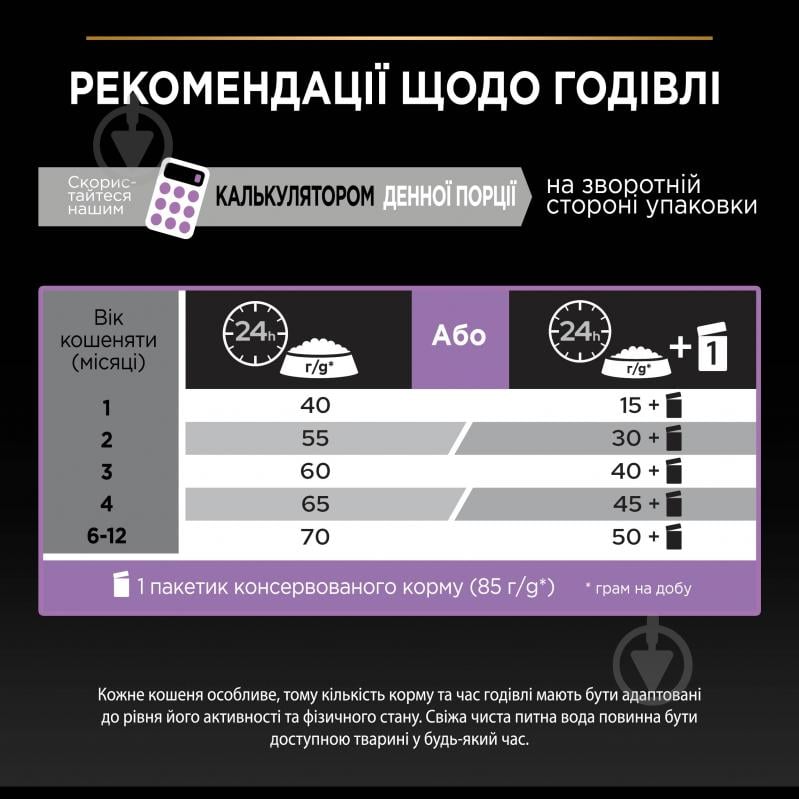 Корм сухой для котят ProPlan by Purina Kitten <1 Healthy Start с курицей 400 г - фото 8