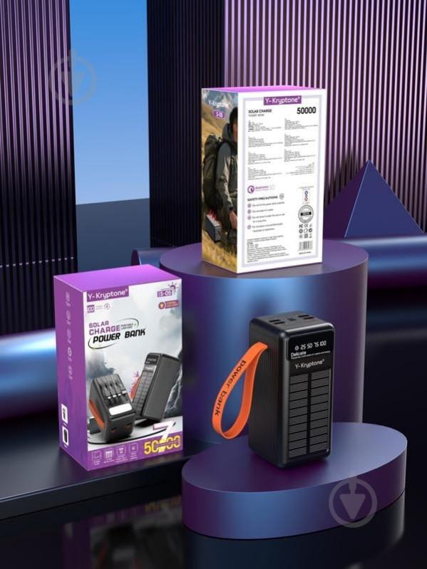 Повербанк Y-Kryptone 50000 mAh black (YK-S05SLC-B) - фото 3
