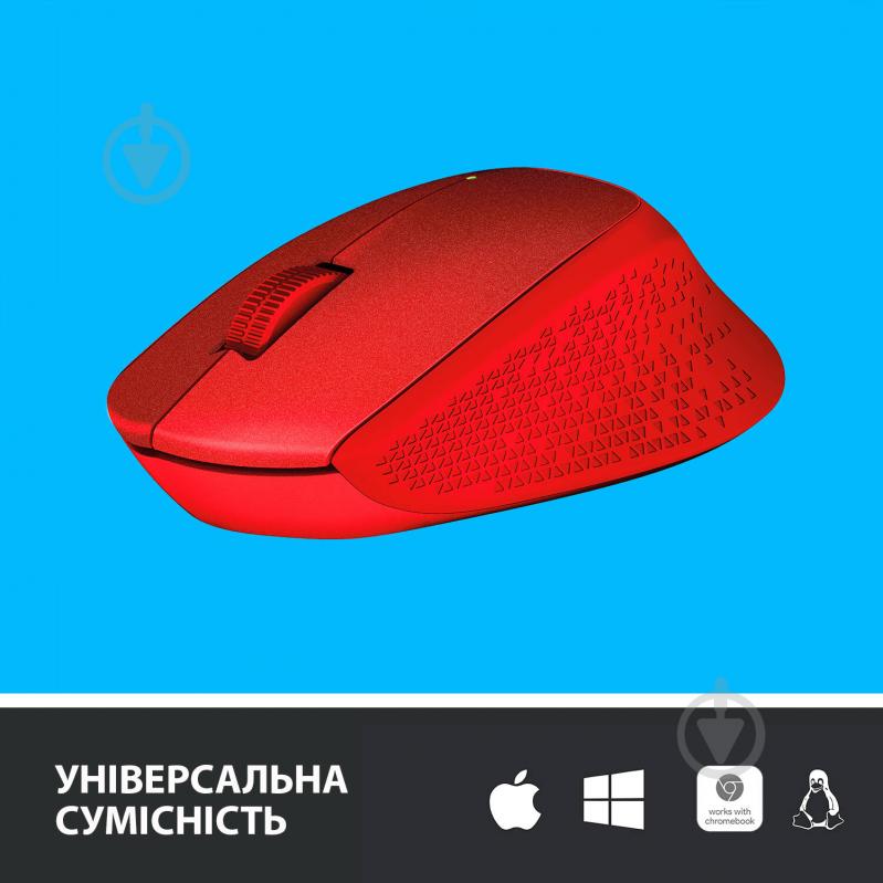 Миша Logitech M330 Silent Plus EMEA 910-004911 red - фото 4