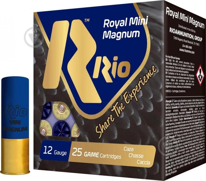 Патроны RIO MiniMagnum NEW кол. 12/70 дробь №00 (4.5 мм) навеска 42 г - фото 1