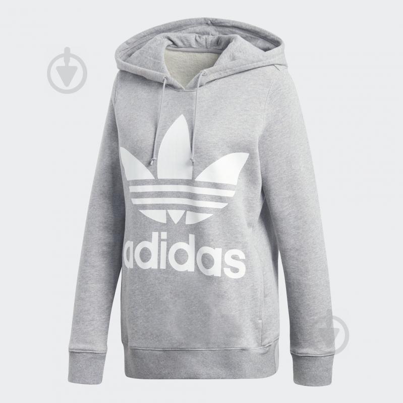 Джемпер Adidas TREFOIL HOODIE CY6665 р. 34 сірий - фото 1