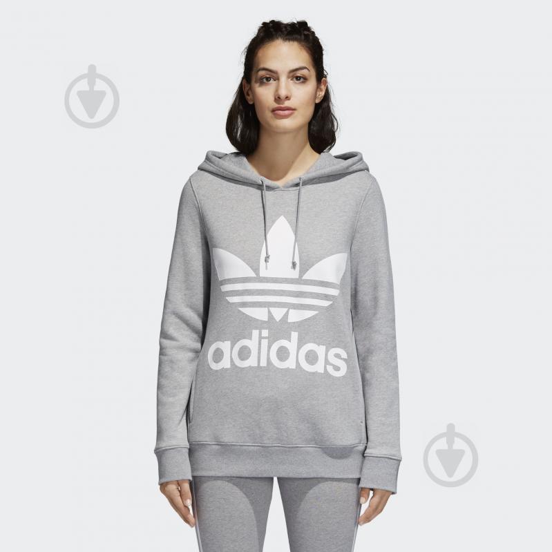 Джемпер Adidas TREFOIL HOODIE CY6665 р. 34 сірий - фото 3