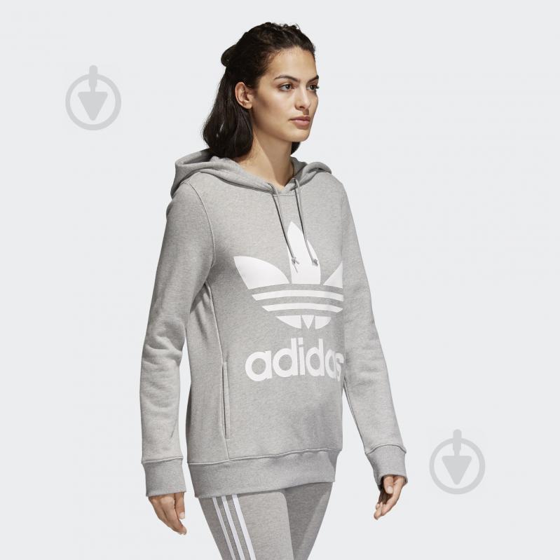 Джемпер Adidas TREFOIL HOODIE CY6665 р. 34 сірий - фото 4