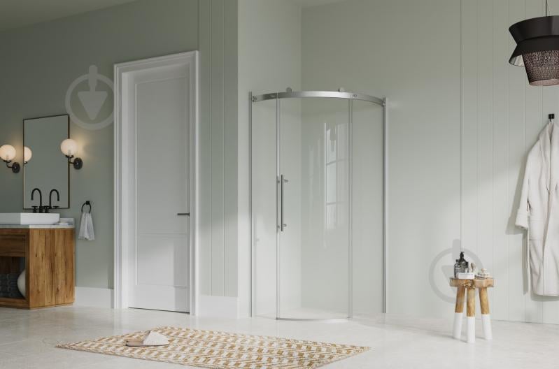 Душевое ограждение EGO полукруглое раздвижное LEX CHROME 90х90х200 см NKH4131 - фото 1 Душевое ограждение EGO полукруглое раздвижное LEX CHROME 90х90х200 см NKH4131 - фото 1