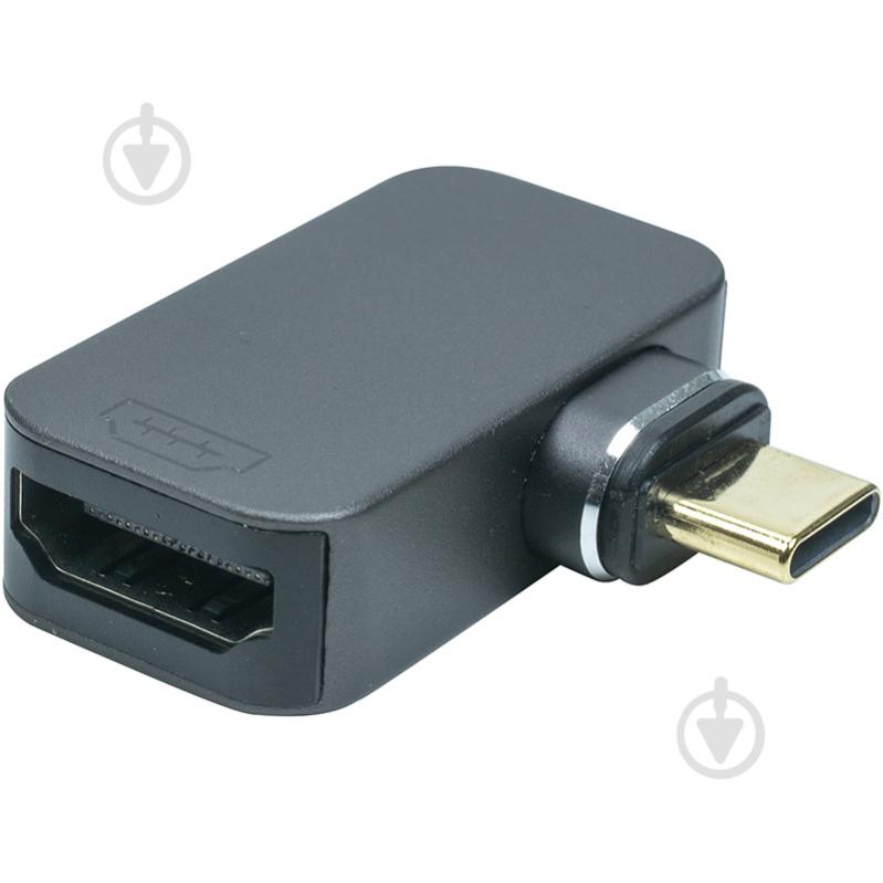 Адаптер PowerPlant USB Type-C - HDMI, 4K, 60Hz black (CA914302) - фото 1