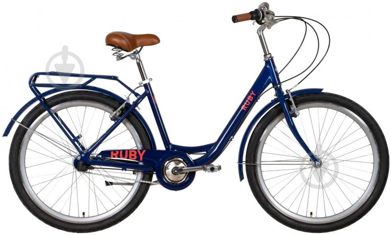 Велосипед Dorozhnik 26" 17"(43 см) RUBY OPS-D-26-224 темно-синий - фото 1