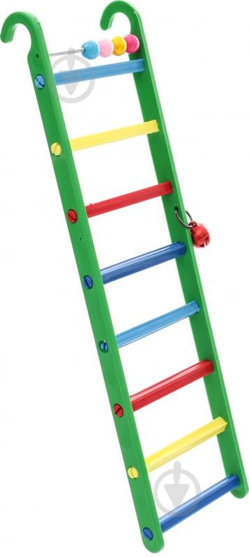 Лестница Природа для птиц с игрушкой 20х6 см - фото 1