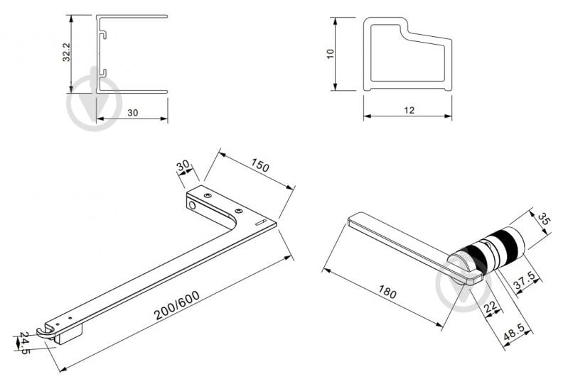 Душевое ограждение EGO квадратное распашное LEX CHROME 90х90х200 см - фото 3