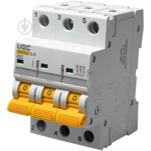 Автоматический выключатель UEC SB-M8 3P 02A C 4,5кA MCB45-3-002-C - фото 1