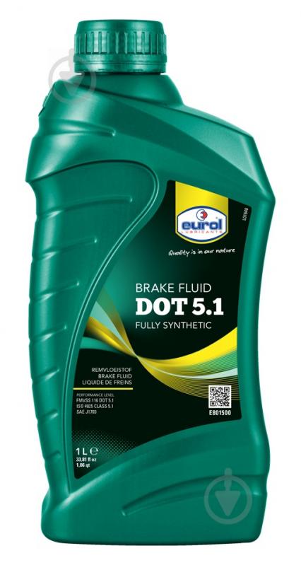 Тормозная жидкость Eurol Brake Fluid DOT-5.1 1 л - фото 1