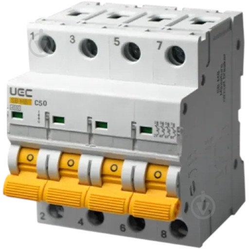Автоматический выключатель UEC SB-M8 4P 32A C 4,5кA MCB45-4-032-C - фото 1 Автоматический выключатель UEC SB-M8 4P 32A C 4,5кA MCB45-4-032-C - фото 1