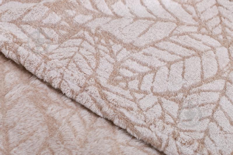 Плед 3D Embossed Leaf 160x200 см бежевий La Nuit - фото 2