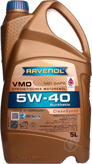 Моторне мастило RAVENOL RAV VMO 5W-40 5 л (RAV VMO SAE 5W40 5L) - фото 1