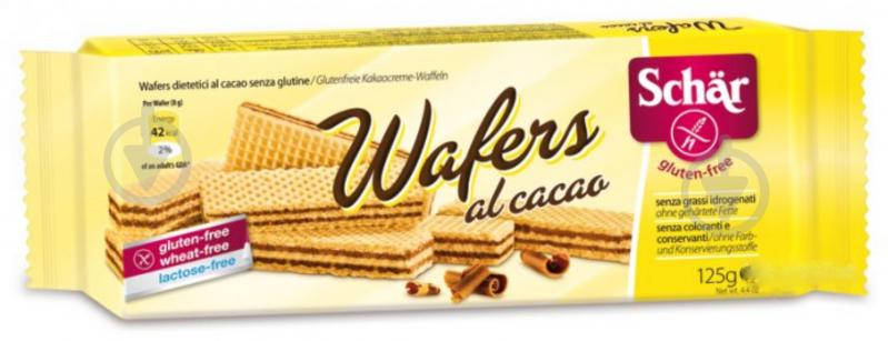 Вафлі Dr. Schar Wafers al cacao з какао 125 г - фото 1