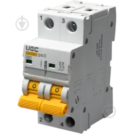 Автоматический выключатель UEC SB-M8 2P 06A D 4,5кA MCB45-2-006-D - фото 1