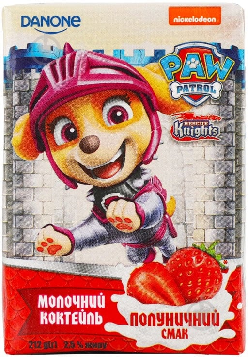 Коктейль молочный Danone Клубничный 2,5% 212 г - фото 1