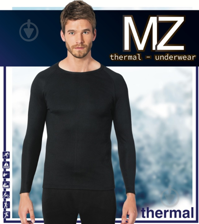 Футболка з довгим рукавом MZ р.2XL black - фото 1