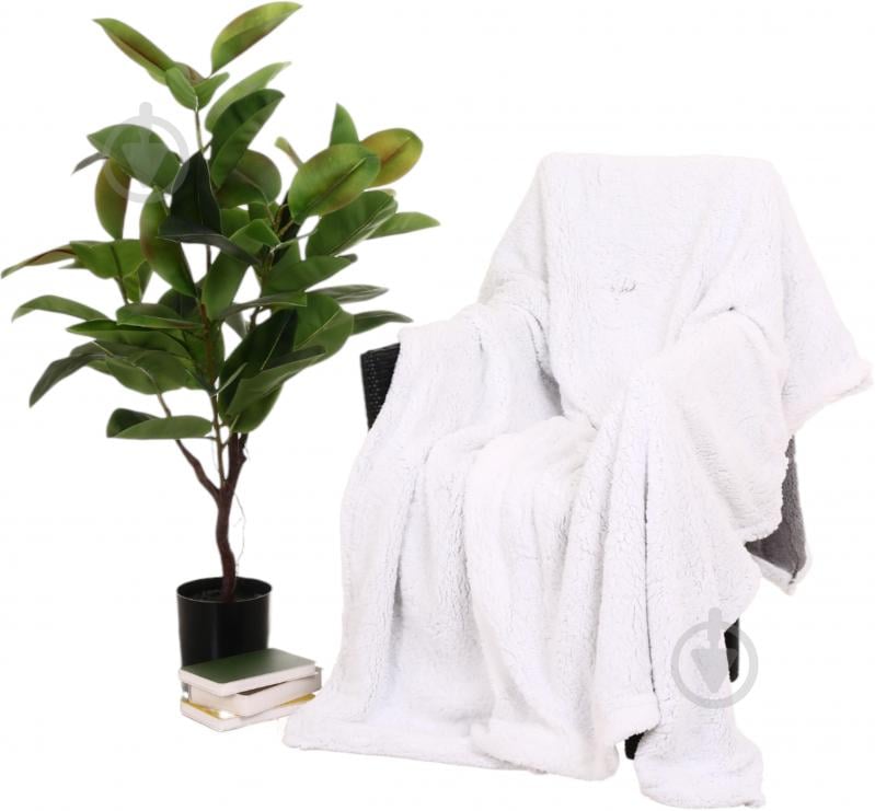 Плед Double Jacquard Sherpa 160x200 см сірий La Nuit - фото 2