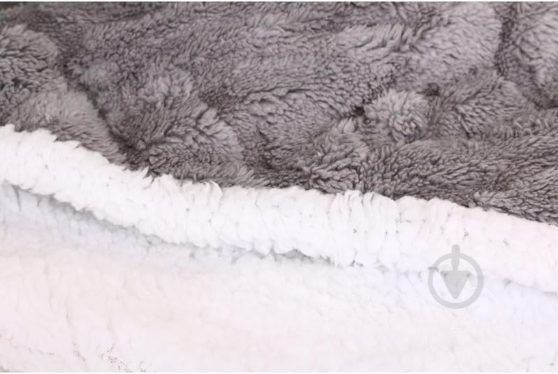 Плед Double Jacquard Sherpa 160x200 см сірий La Nuit - фото 3
