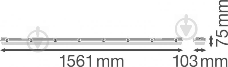 Светильник линейный Ledvance серии Damp Proof T8 58 Вт G13 - фото 2