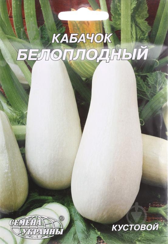 Насіння кабачок Білоплідний 20 г Насіння України - фото 1