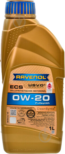 Моторное масло RAVENOL RAV ECS 0W-20 1 л (RAV ECS SAE 0W20 1L) - фото 1