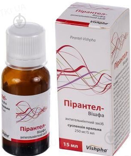 Пірантел-Вішфа по 15 мл у флак. суспензія 250 мг/5 мл - фото 1