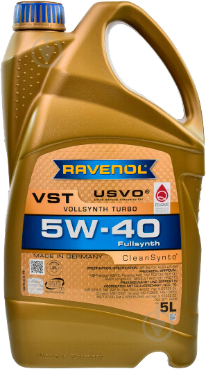 Моторное масло RAVENOL RAV TURBO VST 5W-40 5 л (RAV TURBO VST 5W40 5L) - фото 1