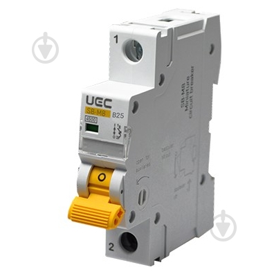 Автоматический выключатель UEC SB-M8 1P 25A B 4,5кA MCB45-1-025-B - фото 1