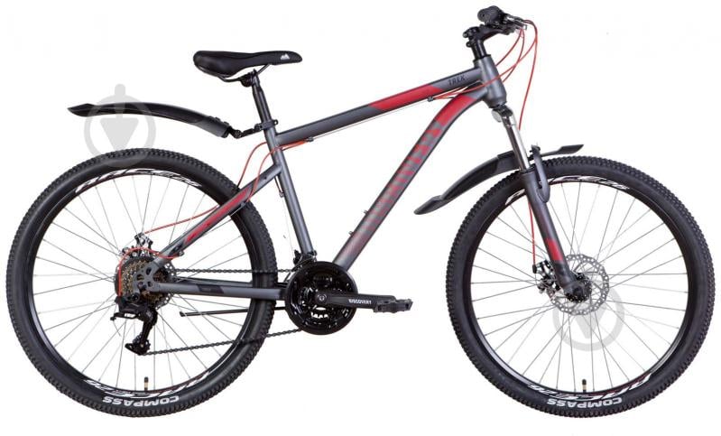 Велосипед Discovery 26" 13"(33 см) TREK OPS-DIS-26-471 сіро-червоний - фото 1