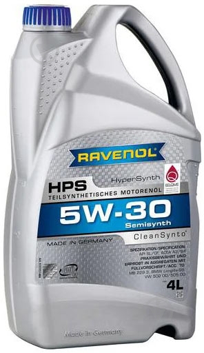 Моторне мастило RAVENOL HPS 5W-30 4 л (RAV HPS SAE 5W30 4L) - фото 1