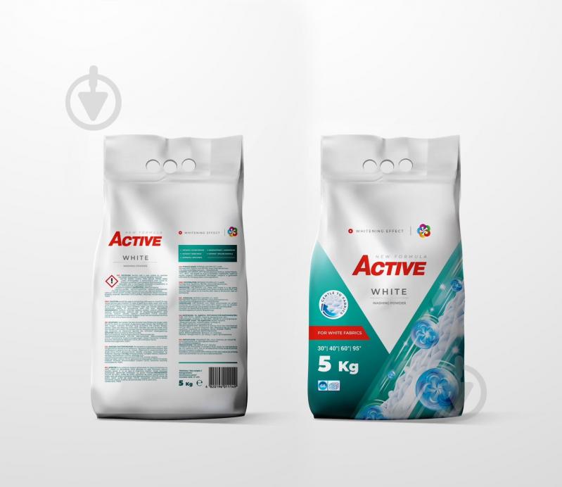 Порошок для машинной и ручной стирки ACTIVE chemistry White 5 кг - фото 2 Порошок для машинной и ручной стирки ACTIVE chemistry White 5 кг - фото 2