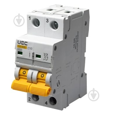 Автоматический выключатель UEC SB-M8 2P 10A C 4,5кA MCB45-2-010-C - фото 1 Автоматический выключатель UEC SB-M8 2P 10A C 4,5кA MCB45-2-010-C - фото 1