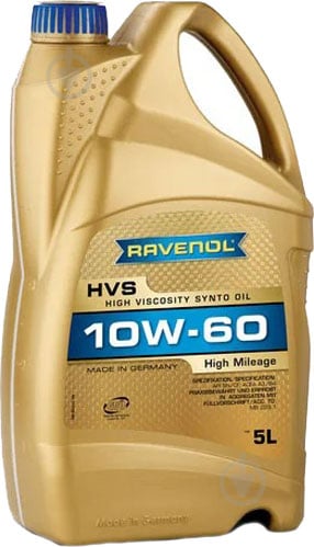 Моторное масло RAVENOL HVS 10W-60 5 л (RAV HVS SAE 10W60 5L) - фото 1