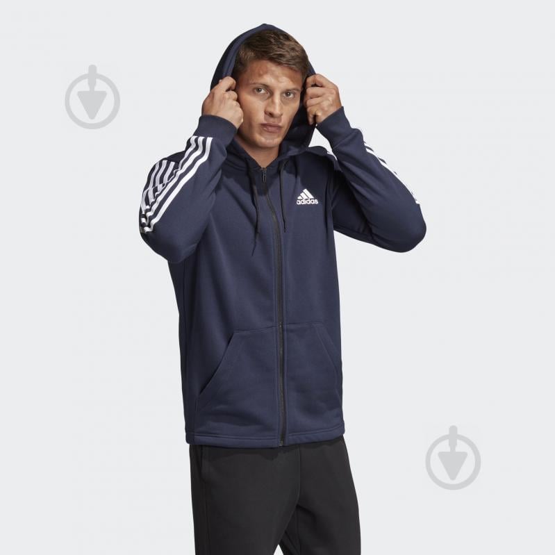 Джемпер Adidas MH 3S FZ FT DT9895 р. 2XL темно-синий - фото 4