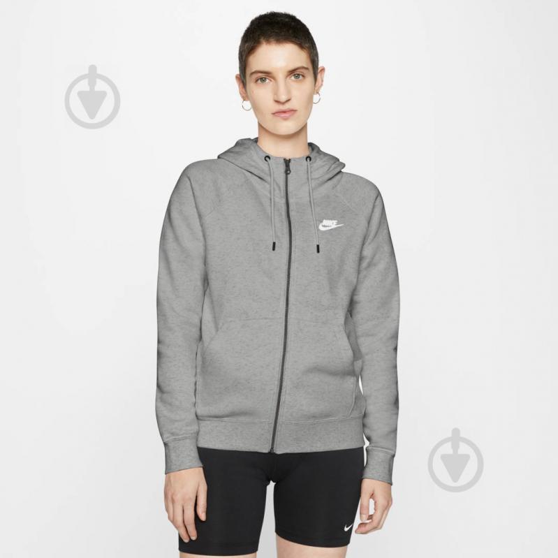 Джемпер Nike W NSW ESSNTL FLC FZ HOODIE BV4122-063 р. L серый - фото 4