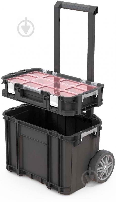 Ящик для инструментов Keter PRO на колесах с органайзером Connect Cart 564 х 373 х 550 239996 - фото 2