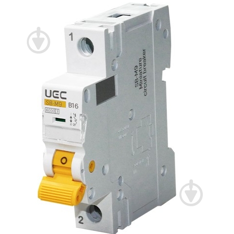 Автоматический выключатель UEC SB-M9 1P 16A B 6kA MCB60-1-016-B - фото 1