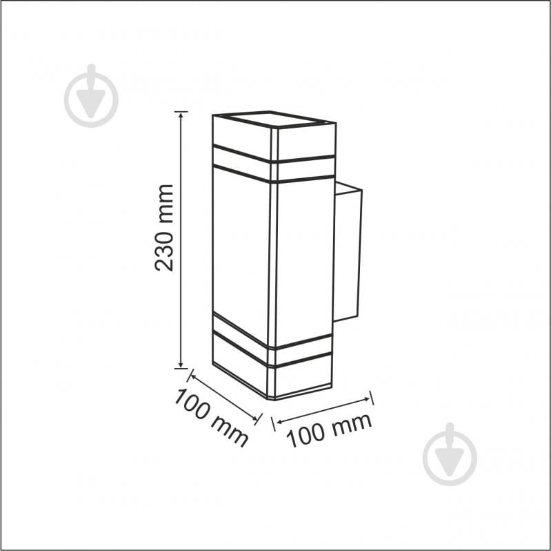 Бра Polux Gilbert 2x10 Вт GU10 чорний - фото 5