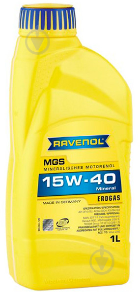 Моторне мастило RAVENOL MGS 15W-40 1 л (RAV MGS 15W-40 1L) - фото 1