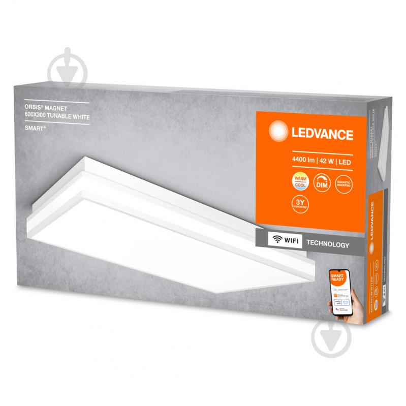 Світильник світлодіодний Ledvance SMART+ Wi-Fi Orbis Magnet White 600x300 мм 42W - фото 4