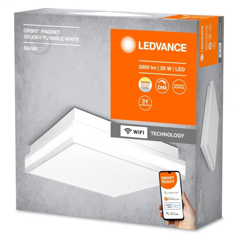 Світильник світлодіодний Ledvance SMART+ Wi-Fi Orbis Magnet White 300x300 мм 26W - фото 3