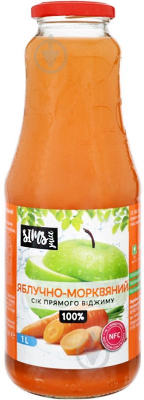Сік Sims Juice Яблучно-морквяний 1л - фото 1