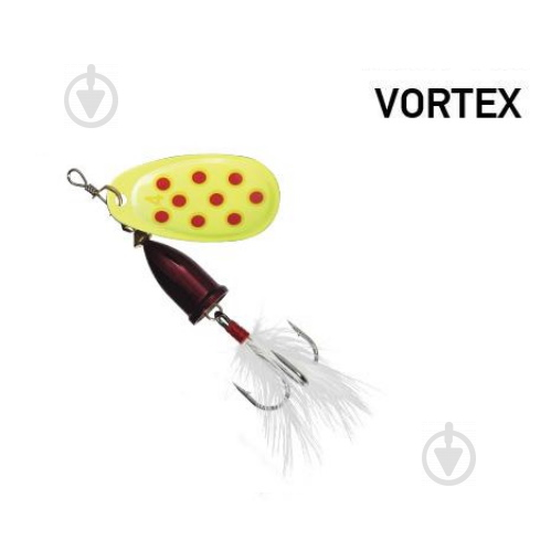 Блешня-обертова Fishing ROI 8,5 г Vortex 1921 black yellow - фото 1