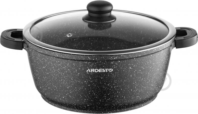 Кастрюля с крышкой Ardesto Gemini Anzio 5 л черная AR2454GE - фото 1