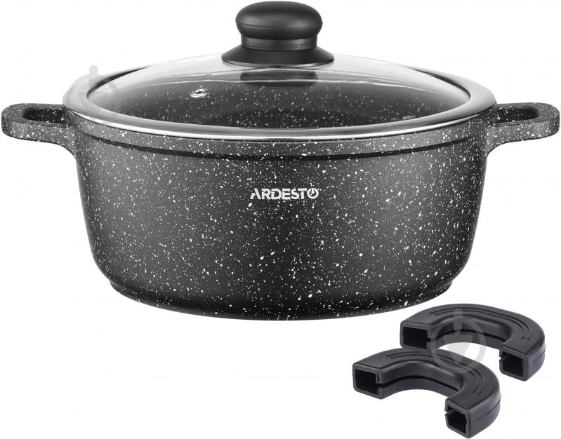 Кастрюля с крышкой Ardesto Gemini Anzio 5 л черная AR2454GE - фото 8